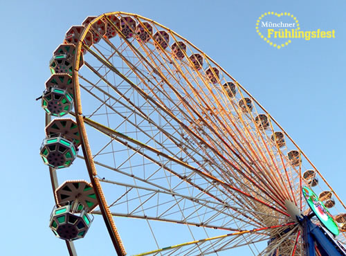 Riesenrad auf dem Augsburger Plärrer - Frühlingsfest in Augsburg
